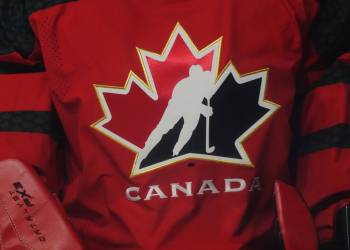 Pat McLaughlin is stepping down as Hockey Canada’s chief operating officer and executive vice-president of strategy, the governing body announced Monday. A Hockey Canada logo is shown in Kamloops, B.C. on Thursday, November 17, 2022. THE CANADIAN PRESS/Jesse Johnston