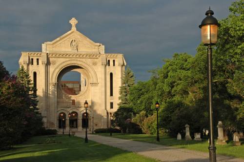 The courtyard of St. Boniface Cathedral.