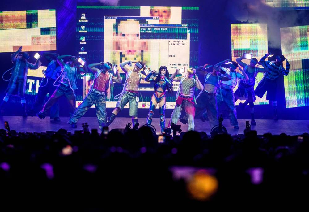 MIKE SUDOMA / FREE PRESS Katy Perry brings her theatric The Lifetime’s Tour to a sold out Canada Life Centre Saturday evening. Her first world tour in 8 years July 26, 2025