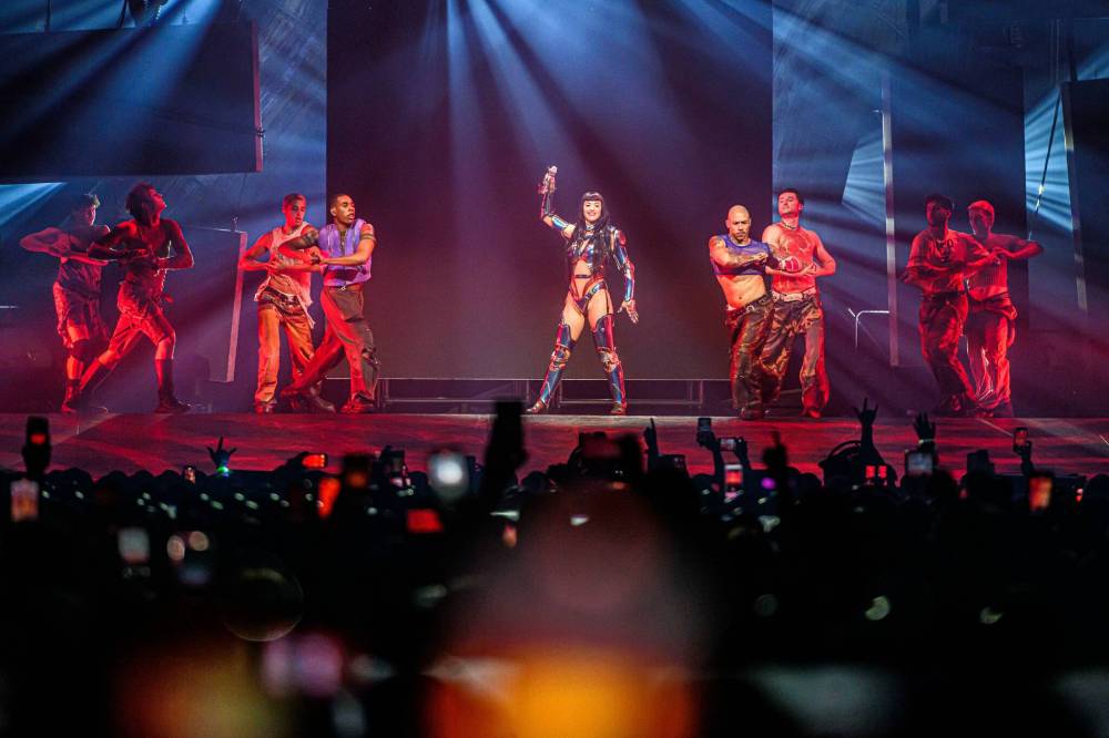 MIKE SUDOMA / FREE PRESS Katy Perry brings her theatric The Lifetime’s Tour to a sold out Canada Life Centre Saturday evening. Her first world tour in 8 years July 26, 2025