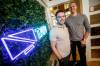 JOHN WOODS / FREE PRESS TAIV’s Noah Palansky, Co-Founder, CEO, left, and Jordan Davis, Co-Founder, CTO, are photographed in their Winnipeg office Monday, March 24, 2025. TAIV uses AI to customize in-house advertising on televisions in sports bars or restaurants. Reporter: aaron