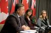 RUTH BONNEVILLE / FREE PRESS FILES
                                Natural Resources Minister Ian Bushie, left, has acknowledged the need for a more comprehensive wildfire response plan.