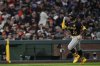 Pittsburgh Pirates' Andrew McCutchen (22) runs the bases after hitting a two-run home run during the seventh inning of a baseball game against the San Francisco Giants, Monday, July 28, 2025, in San Francisco. (AP Photo/Godofredo A. Vásquez)