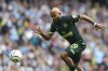 FILE - Brentford's Bryan Mbeumo controls the ball during the English Premier League soccer match between Manchester City and Brentford at the Etihad Stadium in Manchester, England, Sept. 14, 2024. (AP Photo/Scott Heppel, file)