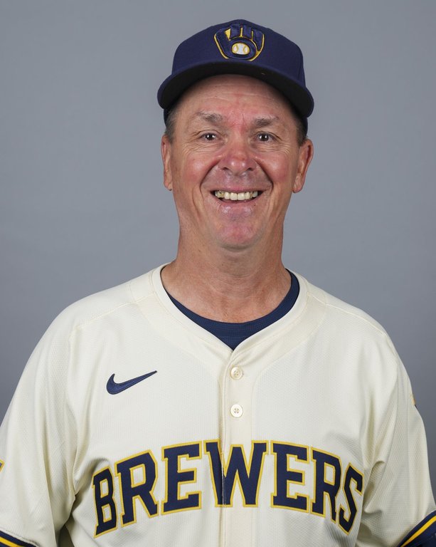FILE - This is a 2025 photo of lead hitting coach Al LeBoeuf of the Milwaukee Brewers baseball team. (AP Photo/Lindsey Wasson,File)