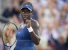 Victoria Mboko of Canada reacts during her game against Elena Rybakina of Kazakhstan during semifinal tennis action at the National Bank Open in Montreal, Wednesday, Aug. 6, 2025. THE CANADIAN PRESS/Christinne Muschi