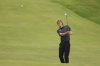 Richard Teder of Estonia plays a shot rom the 1st fairway during a practice round for the British Open golf championship at the Royal Portrush Golf Club, Northern Ireland, Tuesday, July 15, 2025. (AP Photo/Peter Morrison)