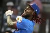 Pittsburgh Pirates' Oneil Cruz watches during the MLB baseball All-Star Home Run Derby, Monday, July 14, 2025, in Atlanta. (AP Photo/Brynn Anderson)