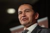 Premier of Manitoba Wab Kinew speaks to media prior to the First Minister’s Meeting in Saskatoon on Monday, June 2, 2025. THE CANADIAN PRESS/Liam Richards