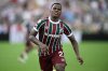 FILE - Fluminense's Jhon Arias (21) competes for the ball during the Club World Cup quarterfinal soccer match between Fluminense and Al Hilal, July 4, 2025 in Orlando, Fla. (AP Photo/Phelan M. Ebenhack, file)