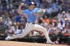 Chicago Cubs starting pitcher Cade Horton (22) throws against the Baltimore Orioles during the first inning of a baseball game, Friday, Aug. 1, 2025, in Chicago. (AP Photo/Erin Hooley)
