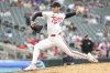 Minnesota Twins relief pitcher Joey Wentz throws during the sixth inning of baseball game against the Texas Rangers, Thursday, June 12, 2025, in Minneapolis. (AP Photo/Matt Krohn)