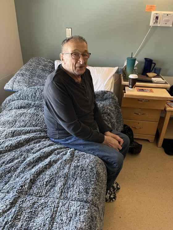 Ludwig Krzak, a Flin Flon Northern Lights Manor resident, was evacuated to Winnipeg and is waiting to return home. (Supplied)