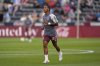 Colorado Rapids forward Kimani Stewart-Baynes (27) in the first half of an MLS soccer match Sunday, July 7, 2024, in Commerce City, Colo. (AP Photo/David Zalubowski)