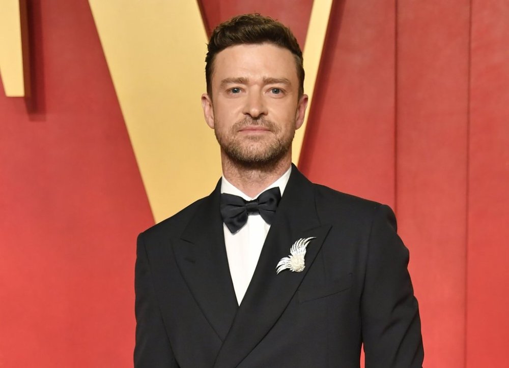 FILE - Justin Timberlake appears at the Vanity Fair Oscar Party in Beverly Hills, Calif., on March 10, 2024. (Photo by Evan Agostini/Invision/AP, File)