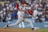 St. Louis Cardinals starting pitcher Sonny Gray delivers during the second inning of a baseball game against the Los Angeles Dodgers Monday, Aug. 4, 2025, in Los Angeles, Calif. (AP Photo/Eric Thayer)