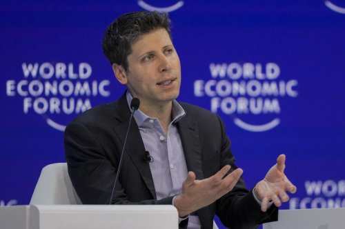 OpenAI CEO Sam Altman participates in a panel discussion during the annual meeting of the World Economic Forum in Davos, Switzerland, Thursday, Jan. 18, 2024. OpenAI was one of the major tech firms that promised to pursue watermarking technology. (AP Photo/Markus Schreiber)