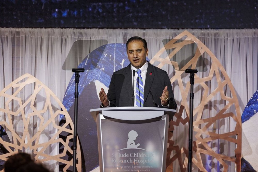This photo provided by ALSAC/St. Jude Children's Research Hospital shows Ike Anand, the new president and CEO of ALSAC, in Memphis, Tenn., on June 11, 2025. (Courtesy of ALSAC/St. Jude Children's Research Hospital via AP)