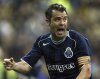 FILE - Porto's Jorge Costa celebrates after scoring against Inter Milan during the Champions League soccer match at the San Siro stadium in Milan, Italy, Tuesday, March 15, 2005. (AP Photo/Luca Bruno, File)