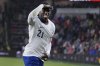 FILE - United States' Tim Weah celebrates after scoring during the second half in a CONCACAF Nations League quarterfinal second leg soccer match against Jamaica Monday, Nov. 18, 2024, in St. Louis. (AP Photo/Jeff Roberson, File)