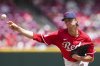 Cincinnati Reds pitcher Brady Singer throws during the third inning of a baseball game against the Tampa Bay Rays, Sunday, July 27, 2025, in Cincinnati. (AP Photo/Jeff Dean)