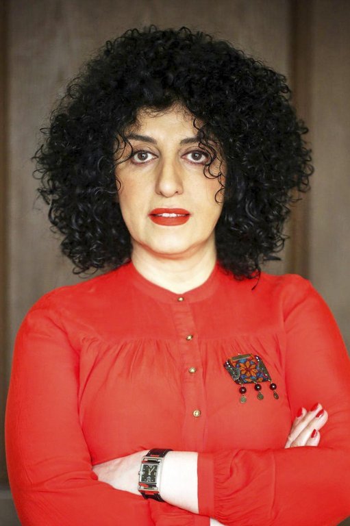 In this photo released by the Narges Foundation Archive, Narges Mohammadi poses for a portrait on March 4, 2025 in an undisclosed location. (Nooshin Jafari/Narges Foundation Archive via AP)