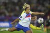 England's Jess Carter vies for the ball with Sweden's Stina Blackstenius, background, during the Women's Euro 2025 quarterfinals soccer match between Sweden and England at Stadion Letzigrund in Zurich, Switzerland, Thursday, July 17, 2025. (AP Photo/Alessandra Tarantino)