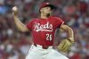 Cincinnati Reds pitcher Chase Burns throws during the second inning of a baseball game against the Los Angeles Dodgers, Monday, July 28, 2025, in Cincinnati. (AP Photo/Carolyn Kaster)