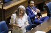 Manitoba NDP legislature member Nahanni Fontaine speaks during question period at the Manitoba legislature in Winnipeg, Wednesday, May 6, 2020.   THE CANADIAN PRESS/John Woods