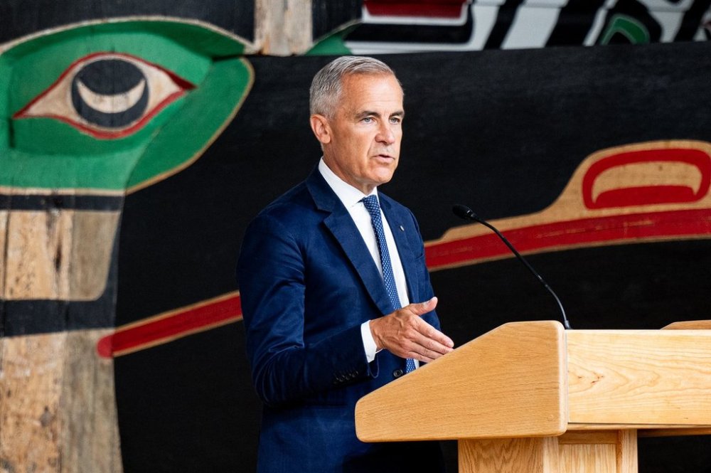 Prime Minister Mark Carney speaks during the First Nations Summit at the Canadian Museum of History in Gatineau, Que., on Thursday, July 17, 2025. THE CANADIAN PRESS/Spencer Colby