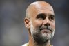 Manchester City manager Pep Guardiola reacts ahead of the Club World Cup Group G soccer match between Manchester City and Al Ain in Atlanta, Sunday, June 22, 2025. (AP Photo/Mike Stewart)