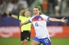 England's Ella Toone celebrates after scoring 2-0 during the UEFA Women's EURO 2025 Group D soccer match between England and Wales at the Arena St. Gallen in St. Gallen, Switzerland, on Sunday, July 13, 2025. (Gian Ehrenzeller/Keystone via AP)