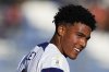 FILE - Caleb Wiley of the United States celebrates after scoring a goal at Bicentenario stadium in San Juan, Argentina, May 23, 2023. (AP Photo/Natacha Pisarenko, File)
