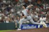 FILE - Detroit Tigers pitcher Kenta Maeda throws against the Houston Astros during the eighth inning of a baseball game Tuesday, April 29, 2025, in Houston. (AP Photo/David J. Phillip,File)