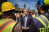 Prime Minister Mark Carney greets employees after touring the Gorman Brothers Lumber sawmill and making an announcement, in West Kelowna, B.C., on Tuesday, Aug. 5, 2025. THE CANADIAN PRESS/Darryl Dyck