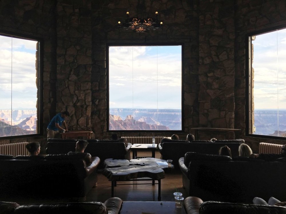 CORRECTS LAST NAME AND LOCATION In this photo provided by Erik Ammerlaan is the view from the Grand Canyon Lodge, on the North Rim of Grand Canyon National Park, in northern Arizona, Sept. 10, 2016. (Erik Ammerlaan via AP)