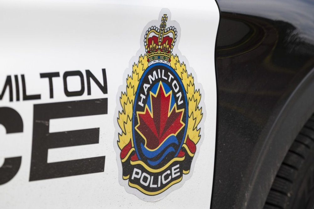 A Hamilton Police logo is seen on a vehicle in Hamilton, Ont., Friday, May 2, 2025. THE CANADIAN PRESS/Nick Iwanyshyn