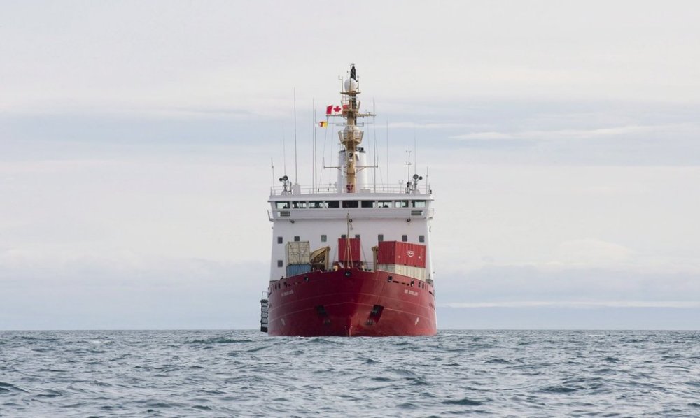 The coast guard icebreaker Des Groseilliers sails through Eclipse Sound Sunday, Aug. 24, 2014, west of Pond Inlet, Nvt. The vessel has been part of efforts to find a sailboat that was reported overdue in Newfoundland and Labrador on July 20, 2025. THE CANADIAN PRESS/Adrian Wyld