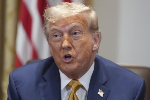 President Donald Trump speaks during a cabinet meeting at the White House, Tuesday, July 8, 2025, in Washington. (AP Photo/Evan Vucci)