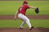 Cincinnati Reds pitcher Andrew Abbott throws during the first inning of a baseball game against the Miami Marlins in Cincinnati, Wednesday, July 9, 2025. (AP Photo/Carolyn Kaster)