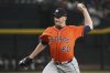 Houston Astros pitcher Brandon Walter throws during the first inning of a baseball game against the Arizona Diamondbacks, Wednesday, July 23, 2025, in Phoenix. (AP Photo/Rick Scuteri)