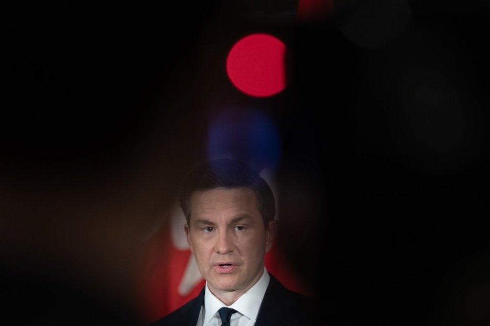 Conservative Leader Pierre Poilievre attends a news conference in Ottawa on Monday, July 14, 2025 THE CANADIAN PRESS/Adrian Wyld