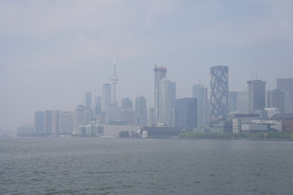A city view of Toronto on Monday July 14, 2025. The Air Quality Health Index rating for Toronto was over 10, or