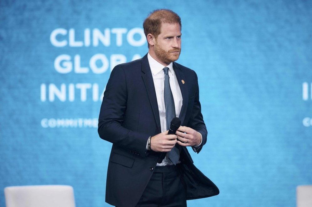 FILE - Britain's Prince Harry speaks during the Clinton Global Initiative, on Sept. 24, 2024, in New York. (AP Photo/Andres Kudacki, file)