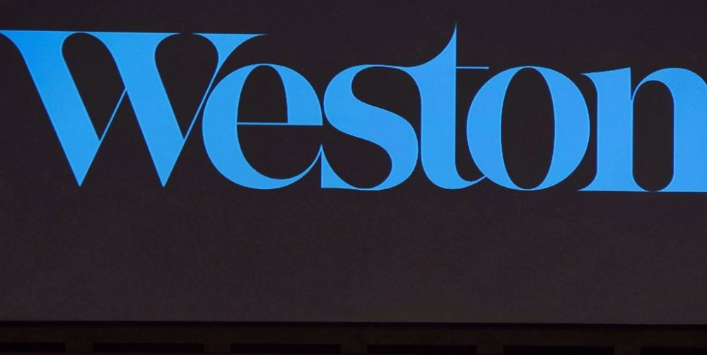 A George Weston Ltd. image is shown at the company's annual general meeting in Toronto on Tuesday, May 10, 2016. THE CANADIAN PRESS/Nathan Denette