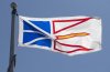 Newfoundland and Labrador's provincial flag flies on a flagpole in Ottawa, Monday, July 6, 2020. THE CANADIAN PRESS/Adrian Wyld