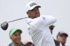 Corey Conners of Canada plays off the 14th tee during a practice round for the British Open golf championship at the Royal Portrush Golf Club, Northern Ireland, Tuesday, July 15, 2025. (AP Photo/Peter Morrison)