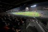 Fans have vacated the lower bowl during a thunderstorm in the seventh inning of a baseball game between the Baltimore Orioles and the Colorado Rockies in Baltimore, Friday, July 25, 2025. (AP Photo/Terrance Williams)
