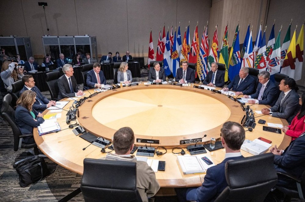 The premiers meet in Saskatoon on Monday, June 2, 2025. THE CANADIAN PRESS/Liam Richards