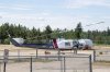 A helicopter at the Provincial Wildfire Center in Prince Albert, Sask., on Wednesday, June 4, 2025. THE CANADIAN PRESS/Liam Richards